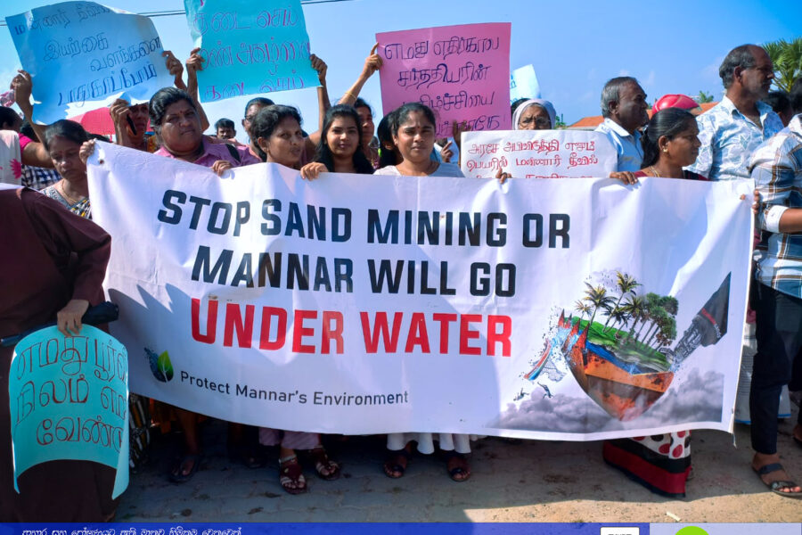 Protest to protect the environment in Mannar