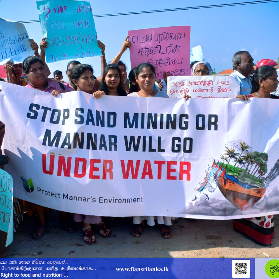 Protest to protect the environment in Mannar