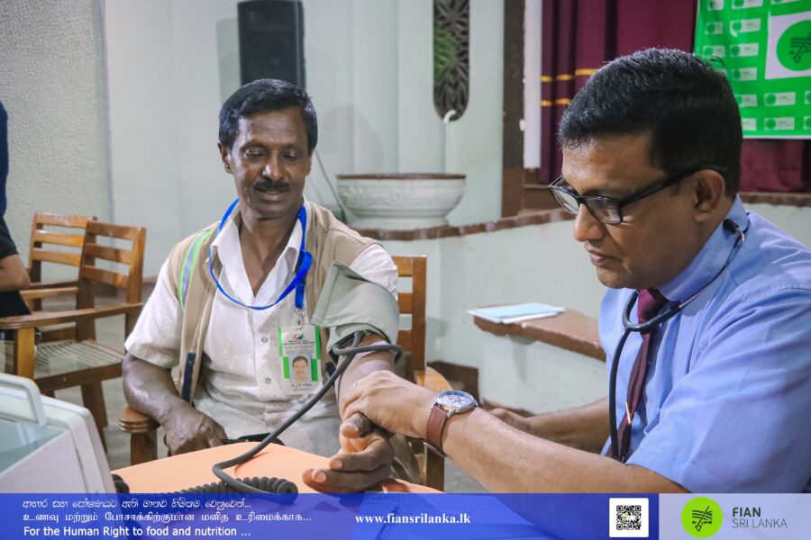 A medical clinic was held on 03.09.2024 to check the health status of the street vendors and provide a certificate to confirm their health status Bandarawela.