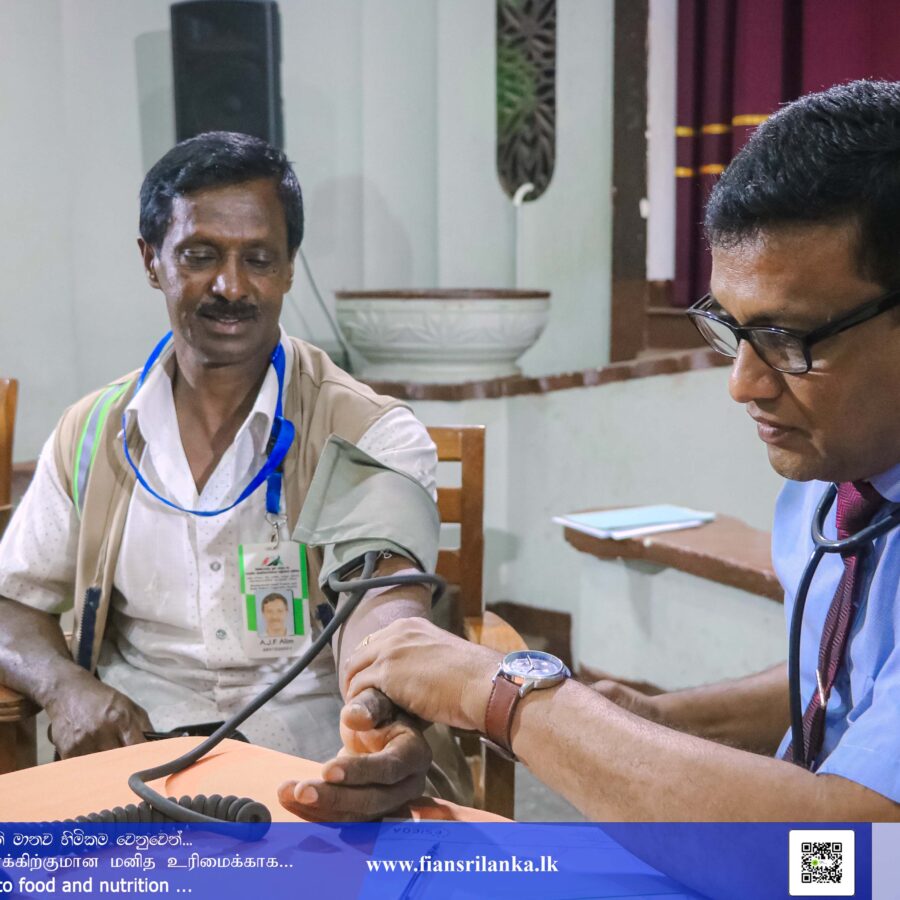 A medical clinic was held on 03.09.2024 to check the health status of the street vendors and provide a certificate to confirm their health status Bandarawela.