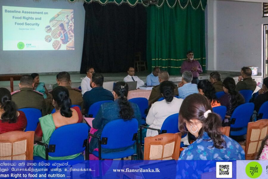 Bandarawela district program about Dissemination of Household Food Security Survey Findings