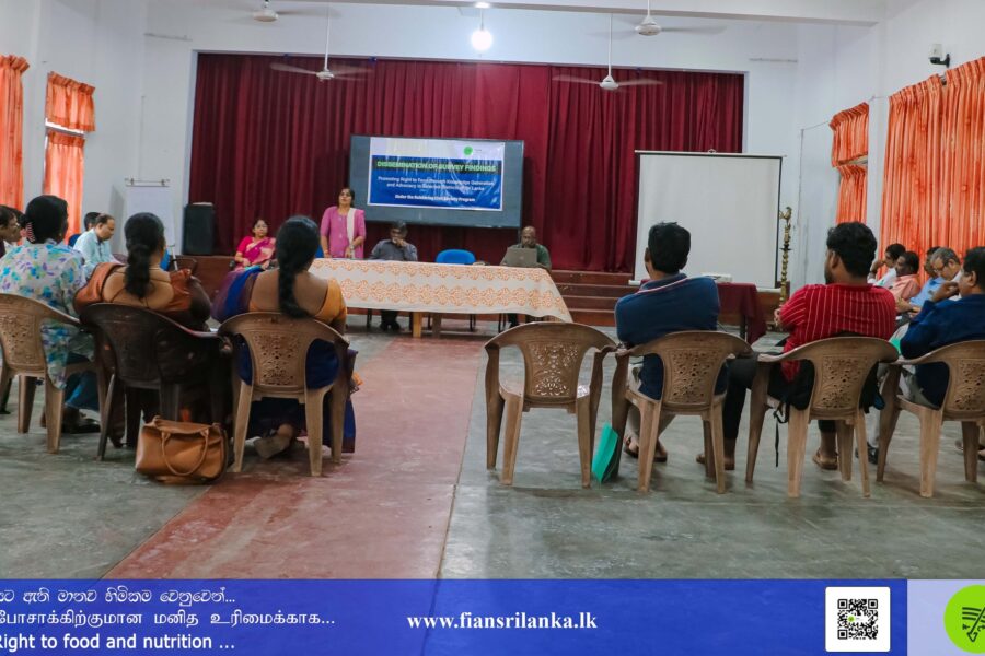 Batticaloa district program about Dissemination of Household Food Security Survey Findings