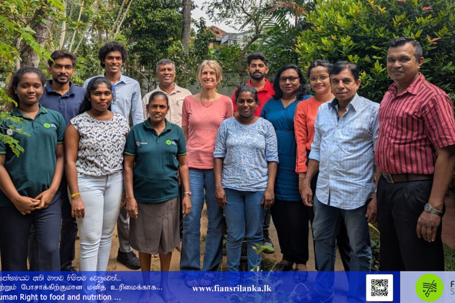 Visit of Ms. Sabine Pabst to FIAN Sri Lanka