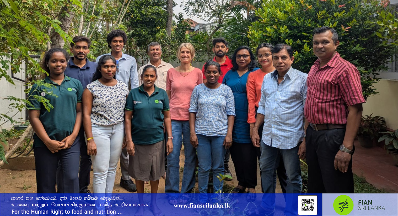 Visit of Ms. Sabine Pabst to FIAN Sri Lanka